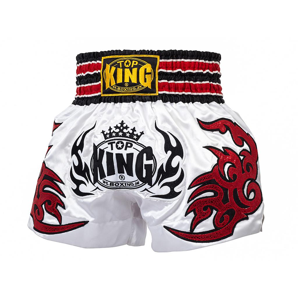 Top King Muay Thai Shorts TKTBS-098, White