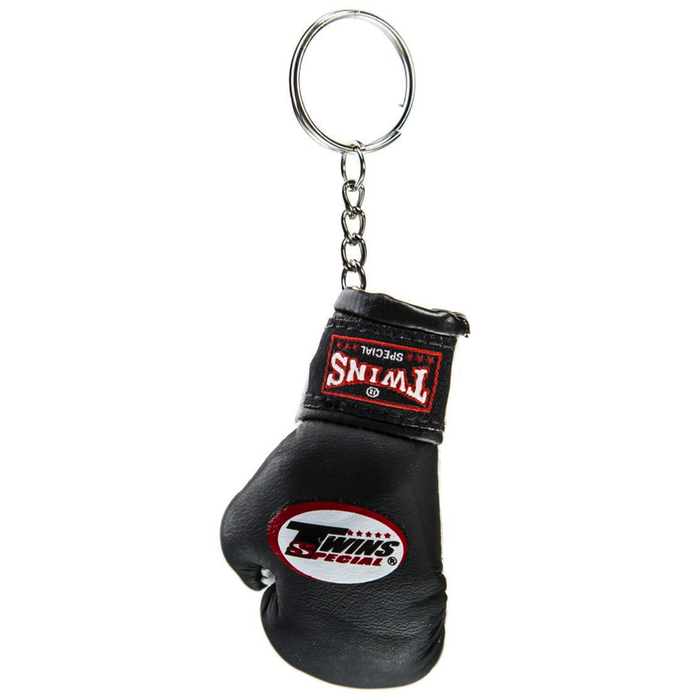 Twins Mini Boxing Gloves Keyring, Black