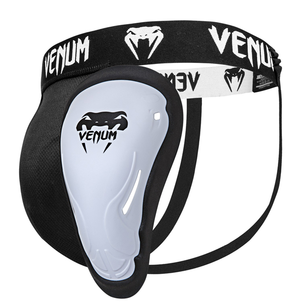 Venum Groin Guard Challenger, Black-White