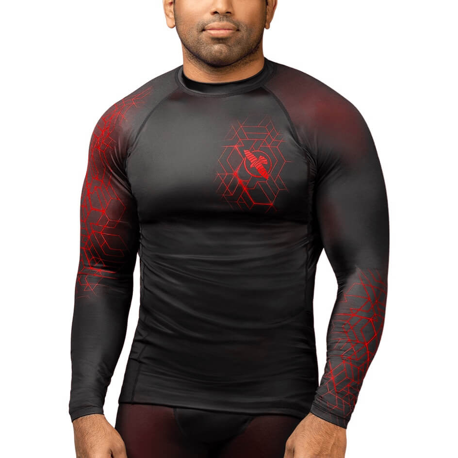 Hayabusa Rash Guard Geo, Black-Red