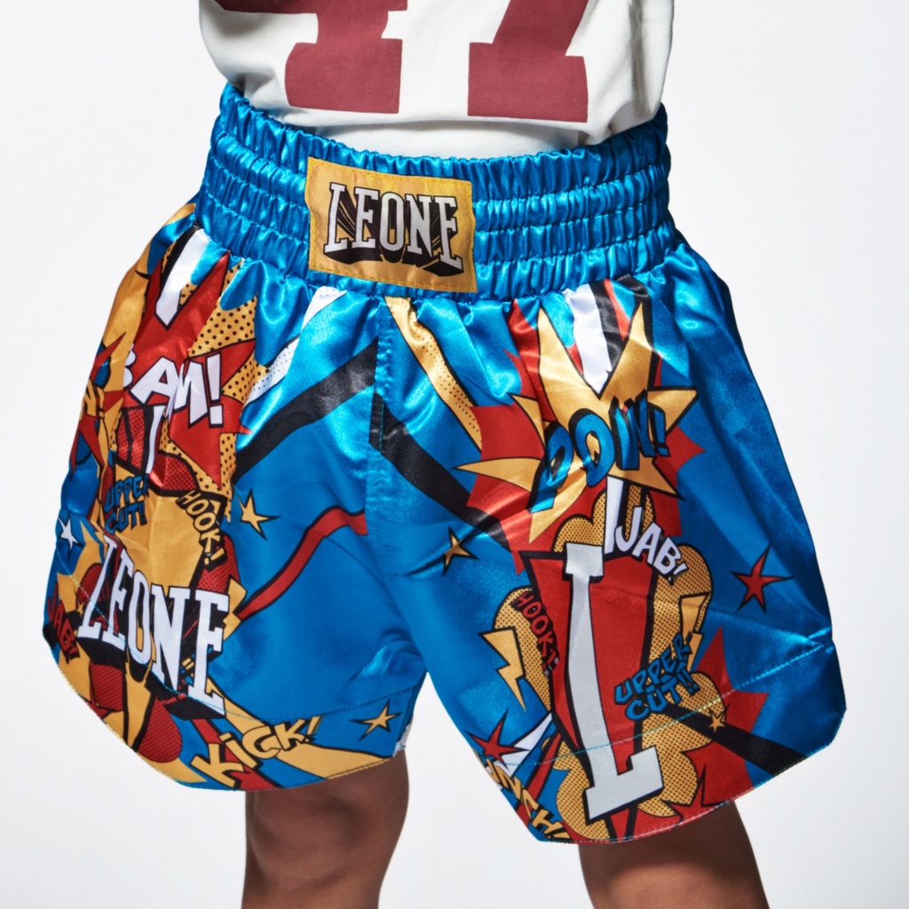 Leone Muay Thai Shorts Hero Kids, Blau