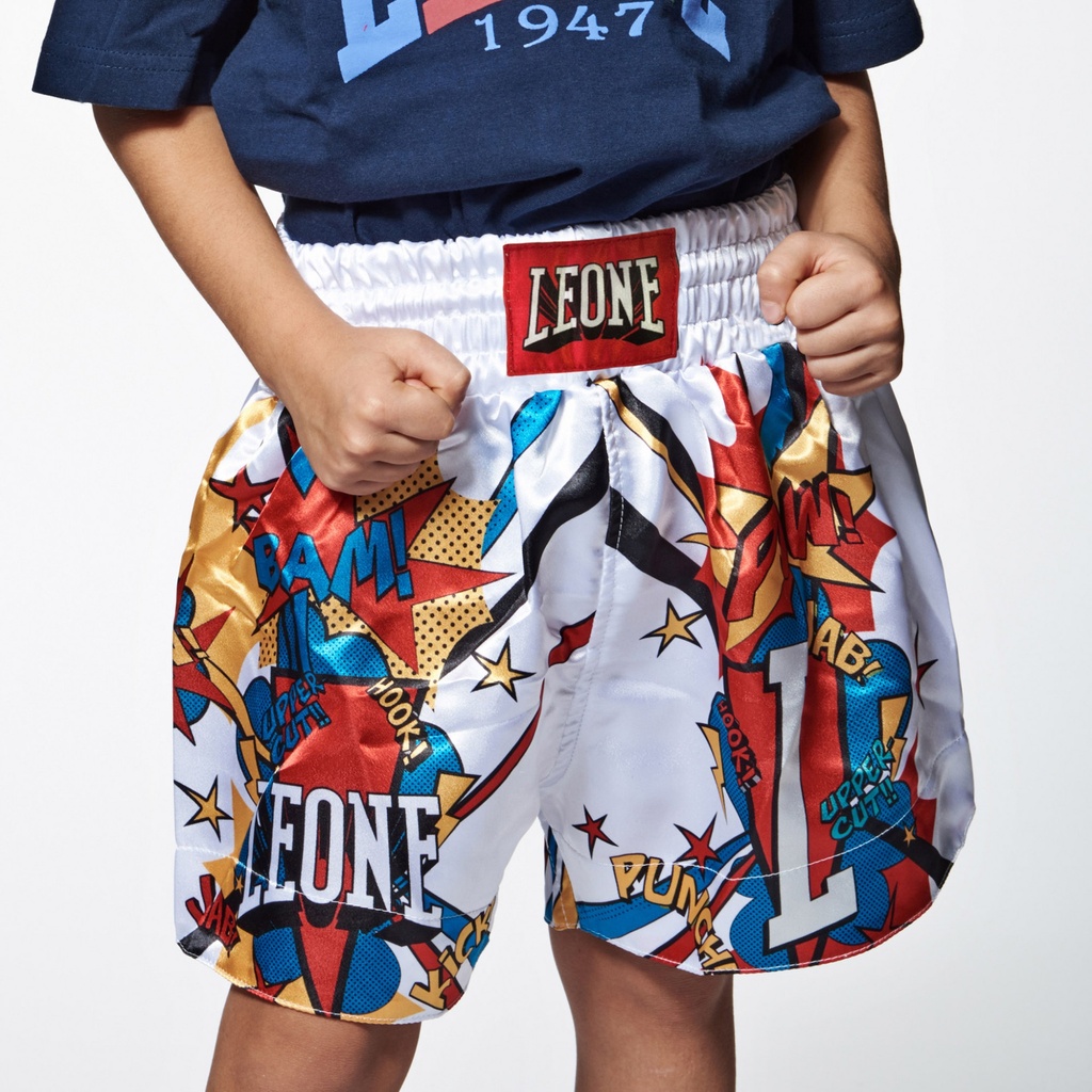 Leone Muay Thai Shorts Hero Junior für Kids, Mehrfarbig