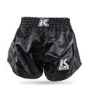 King Pro Boxing Muay Thai Shorts Retro Hybrid Kids, Schwarz