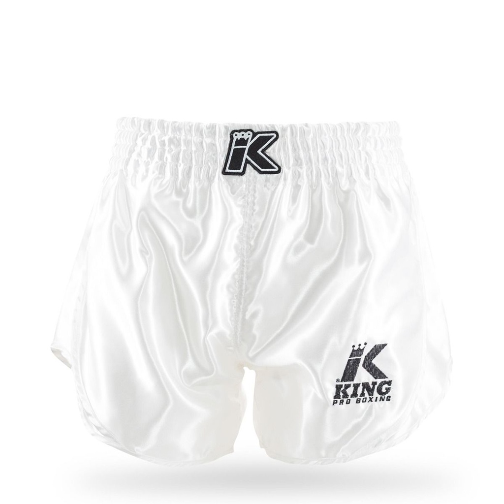 King Pro Boxing Muay Thai Shorts Retro Hybrid Kids, White