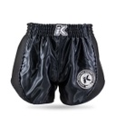 King Pro Boxing Muay Thai Shorts Retro Mesh Kids, Black