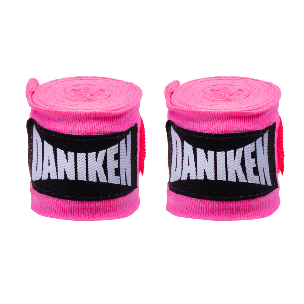 Daniken Hand Wraps 2.5m Semi-Elastic, Pink