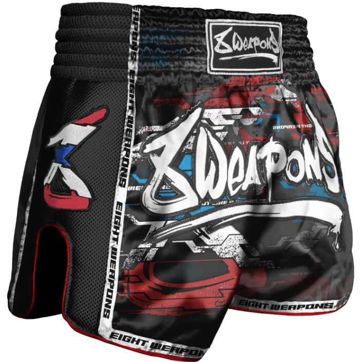 8Weapons Muay Thai Shorts Cut Like A Blade 2.0, Black