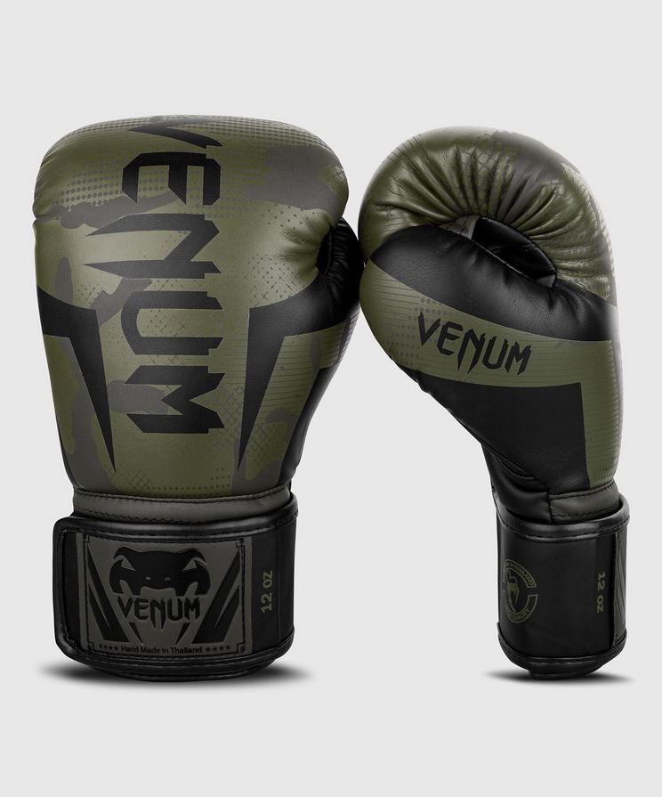 Venum Boxing Gloves Elite, Khaki-Camo