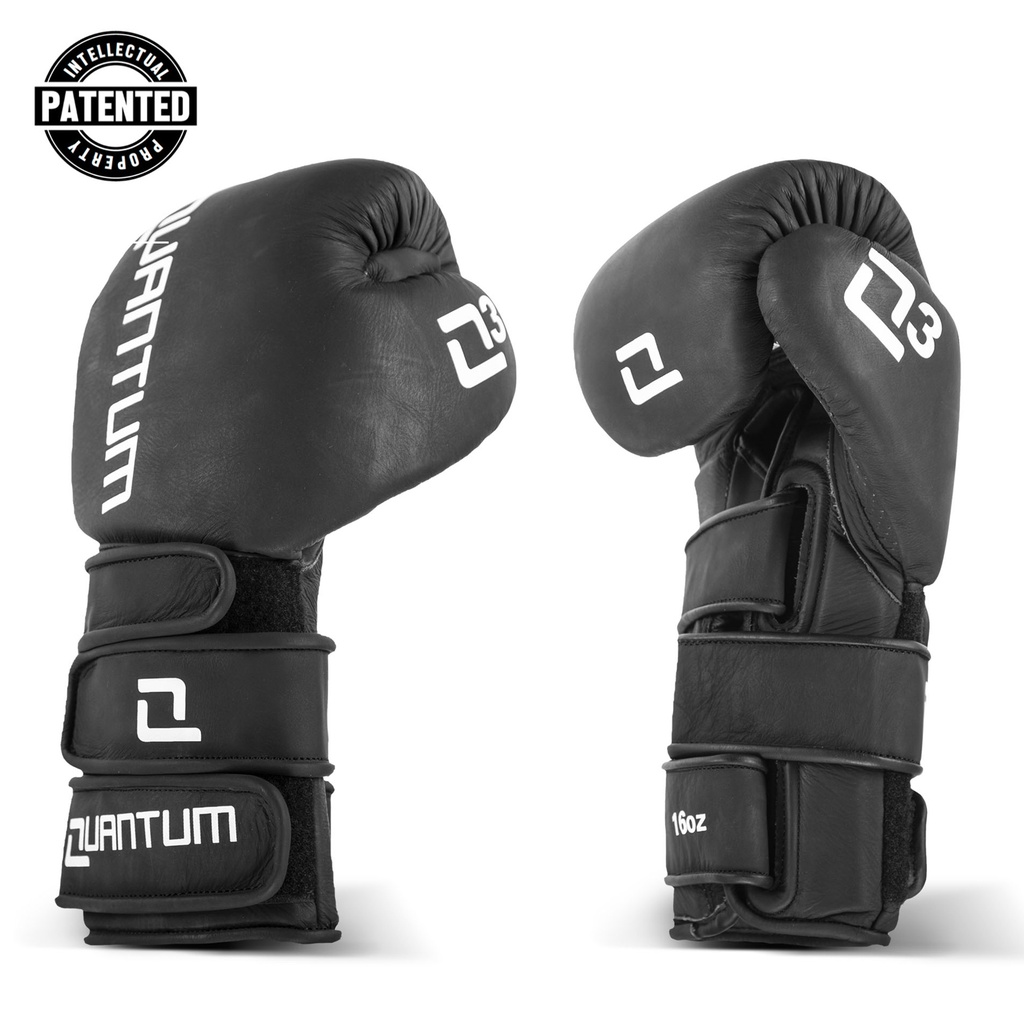 Quantum Boxing Gloves Q3X Leather, Black