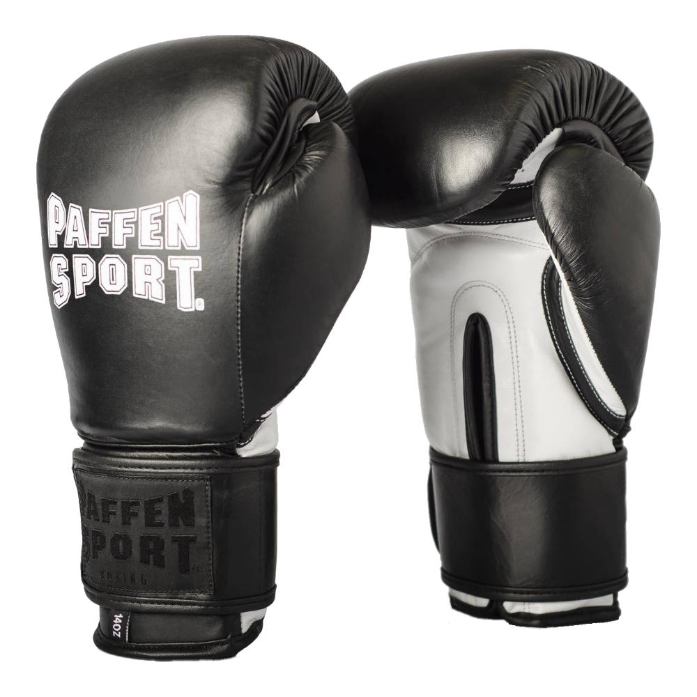 Paffen Sport Boxhandschuhe Pro Klett, Schwarz