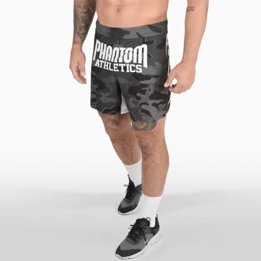 Phantom Fight Shorts Flex-S Boxed, Camo-Black