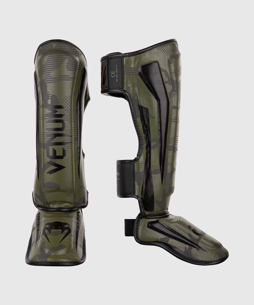 Venum Shin Guards Elite, Khaki-Camo