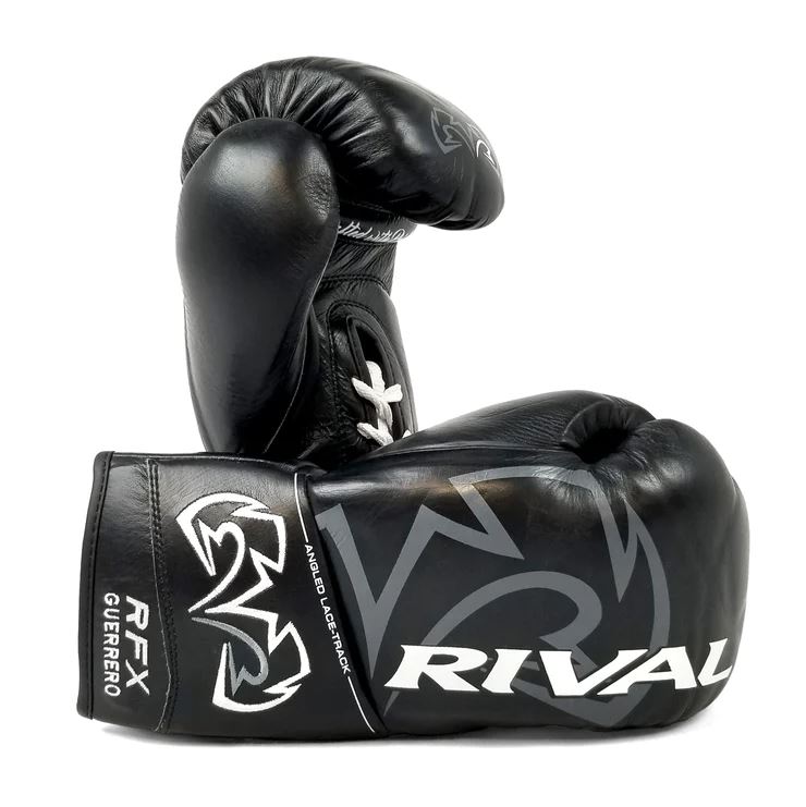 Rival Boxhandschuhe RFX-Guerrero Pro Fight SF-H mit Schnürung, Schwarz