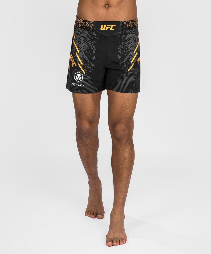 Venum Fight Shorts UFC Adrenaline Authentic Fight Night Champion Short Fit, Schwarz-Gold