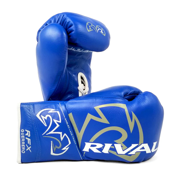 Rival Boxhandschuhe RFX-Guerrero Pro Fight HDE-F mit Schnürung, Blau