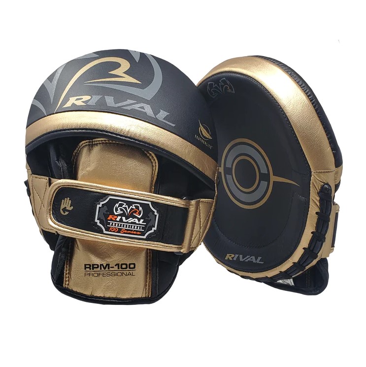 Rival Punch Mitts RPM100 Professional, Black-Gold