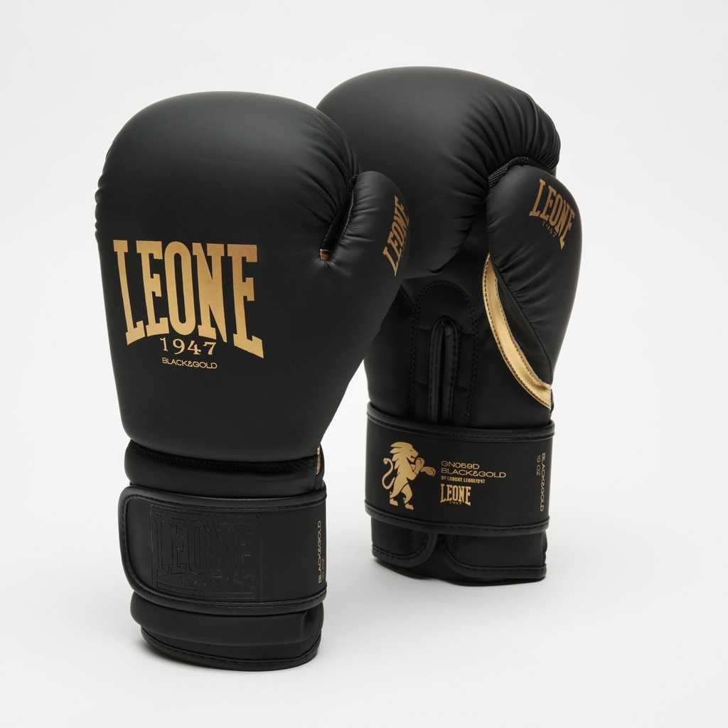 Leone Boxhandschuhe Edition Schwarz-Gold