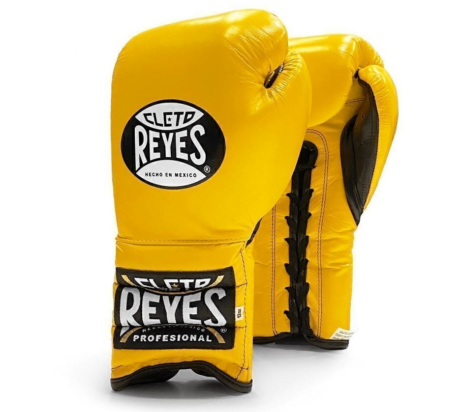 Cleto Reyes Boxing Gloves Traditional Training Lace Up, Yellow