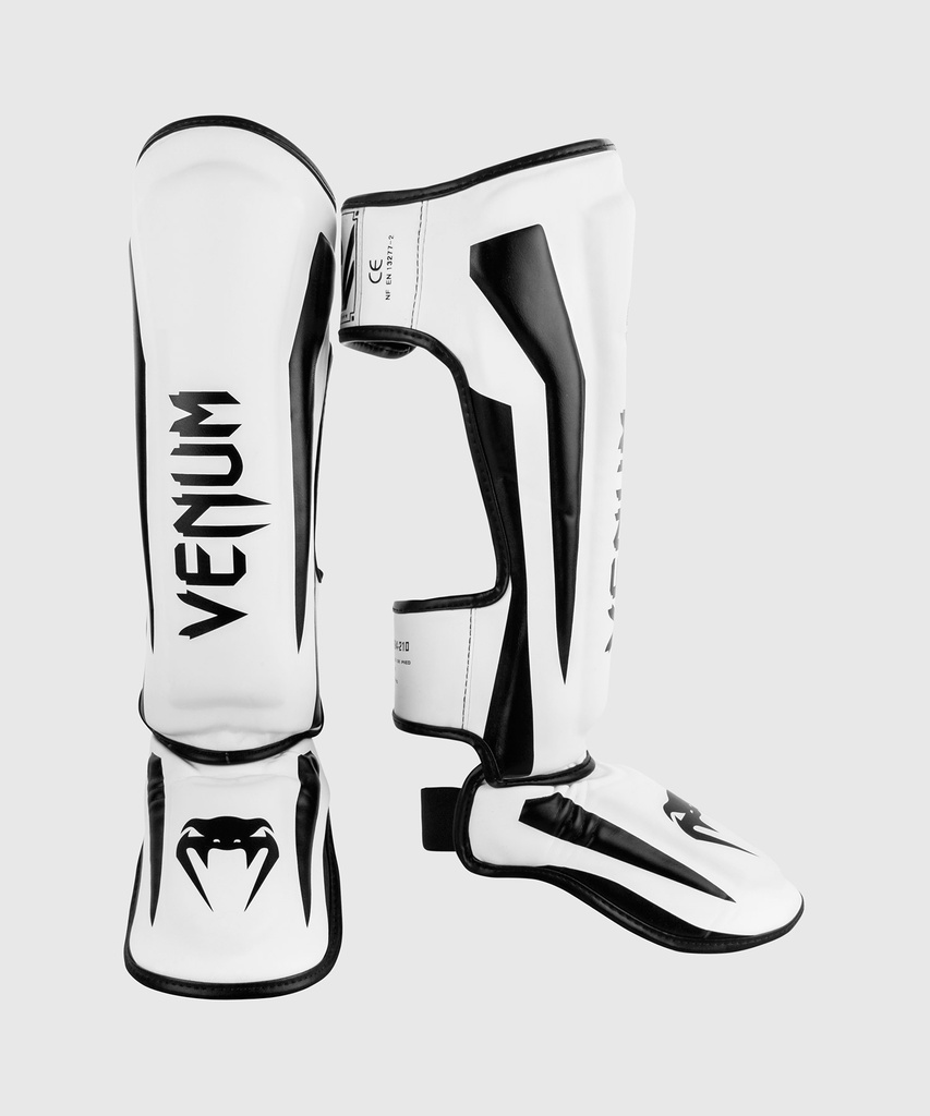 Venum Shin Guards Elite, White-Black