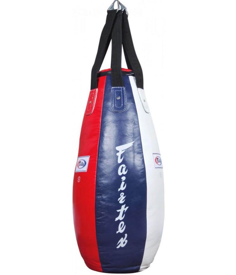 Fairtex Boxsack Teardrop HB4 90x40cm Ungefüllt, Rot-Blau