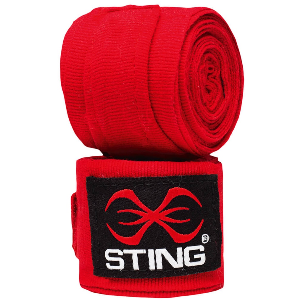 Sting Boxbandagen 4,5m Halbelastisch, Rot