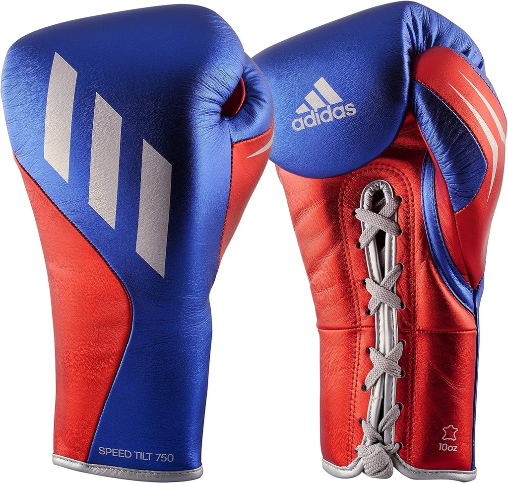 adidas Boxhandschuhe Speed Tilt 750 Pro mit Schnürung, Blau-Rot