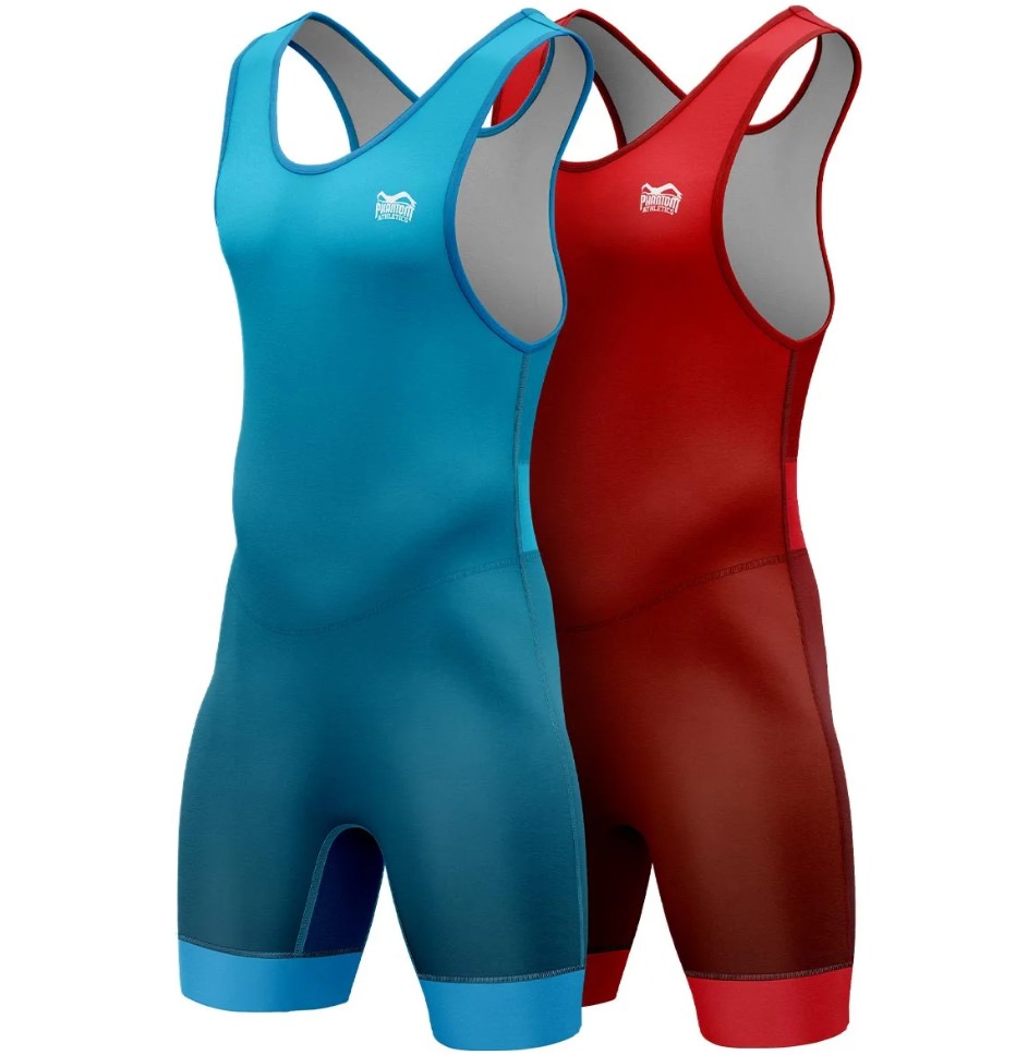 Phantom Wrestling Singlet Set Apex, Blue + Red