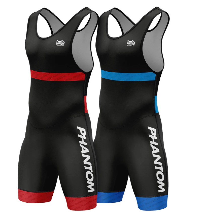 Phantom Ringertrikot Set Raptor Kids, Schwarz-Blau + Schwarz-Rot