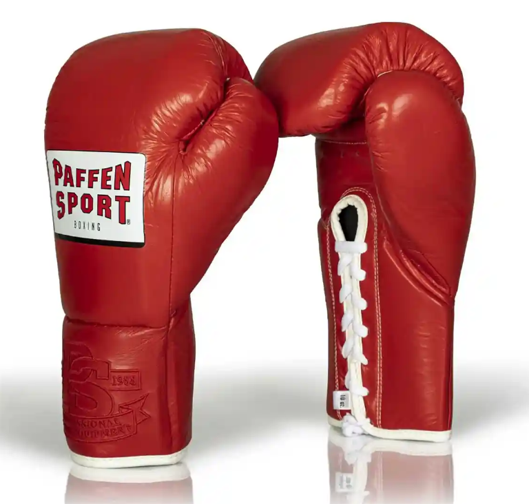 Paffen Sport Boxhandschuhe Pro Classic Fight mit Schnürung, Rot