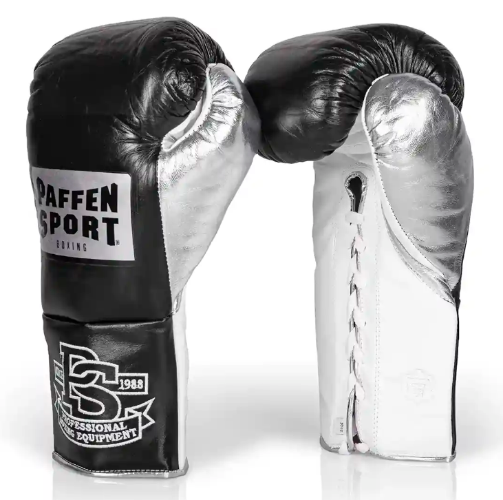 Paffen Sport Boxing Gloves Pro Mexican TF Fight, Black-Silver