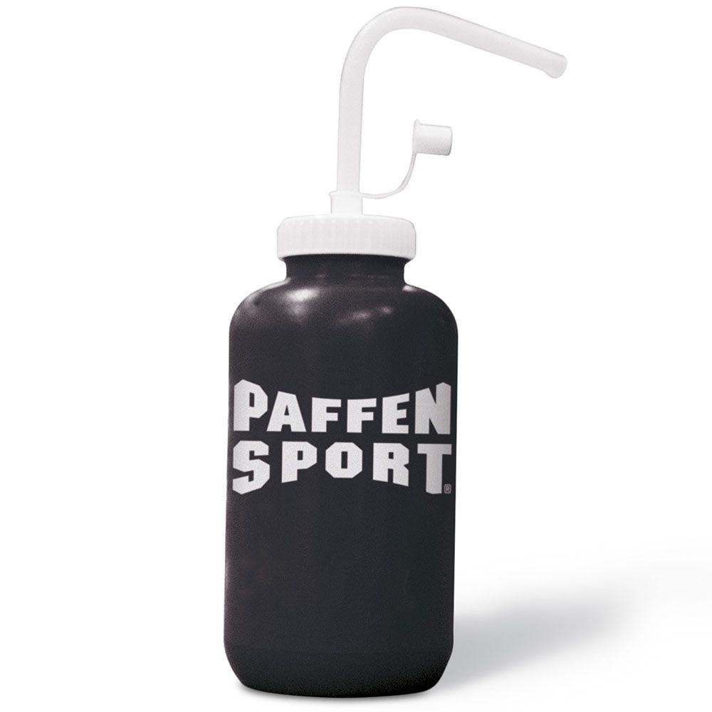 Paffen Sport Trinkflasche mit Halm, Schwarz