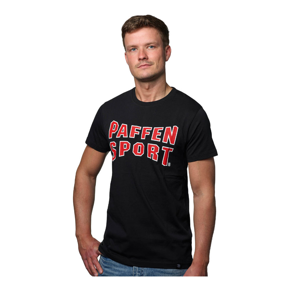 Paffen Sport T-Shirt Logo Basic, Schwarz-Rot