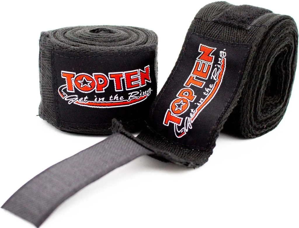 Top Ten Hand Wraps 5m Inelastic, Black