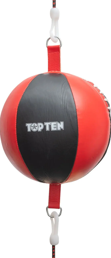 Top Ten Doppelendball Leder, Schwarz-Rot