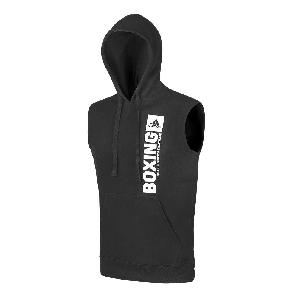 adidas Hoodie Boxing Community Vertical Ärmellos, Schwarz