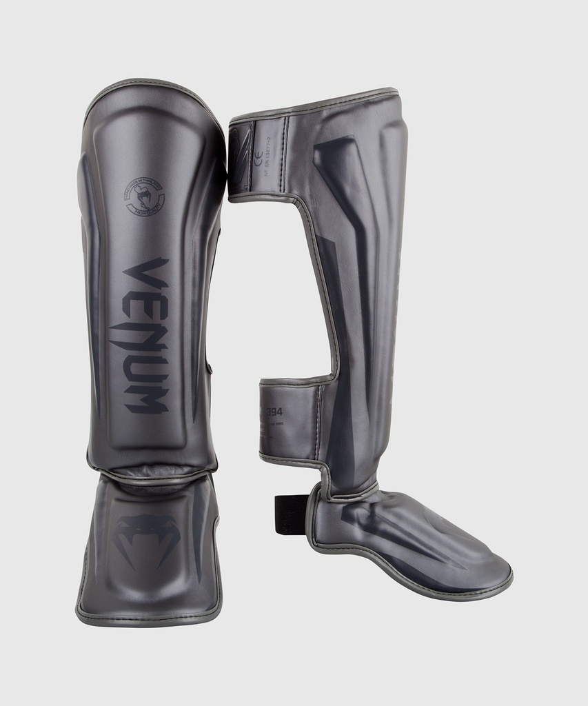 Venum Shin Guards Elite, Gray-Black