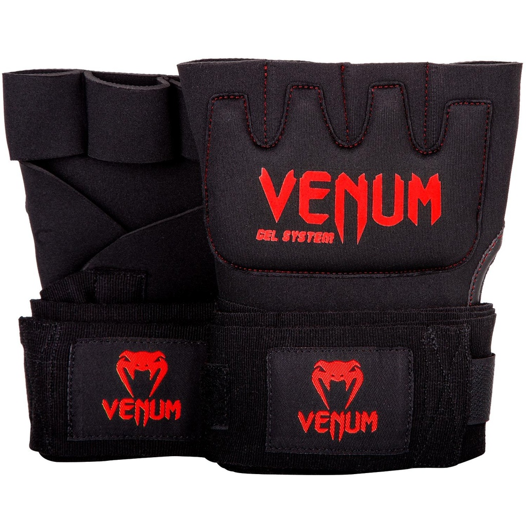 Venum Innenhandschuhe Kontact Gel, Schwarz-Rot