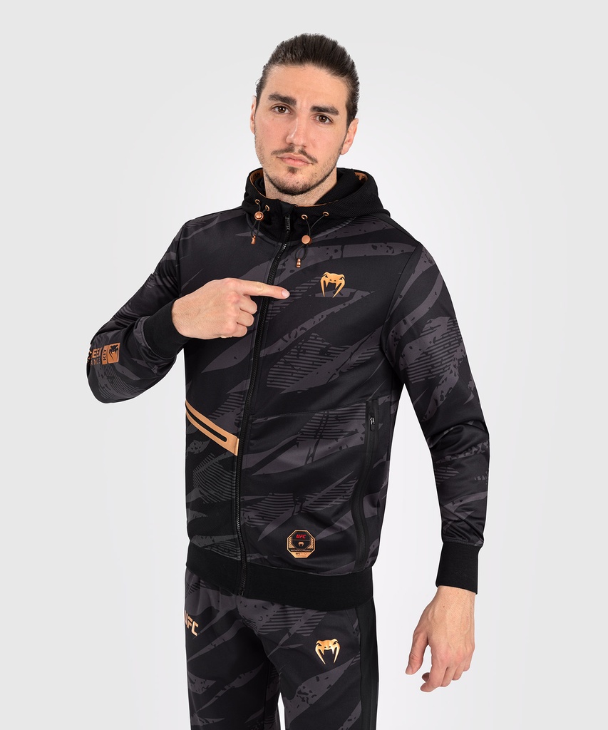 Venum Zip Hoodie UFC Adrenaline Fight Week, Schwarz-Camo