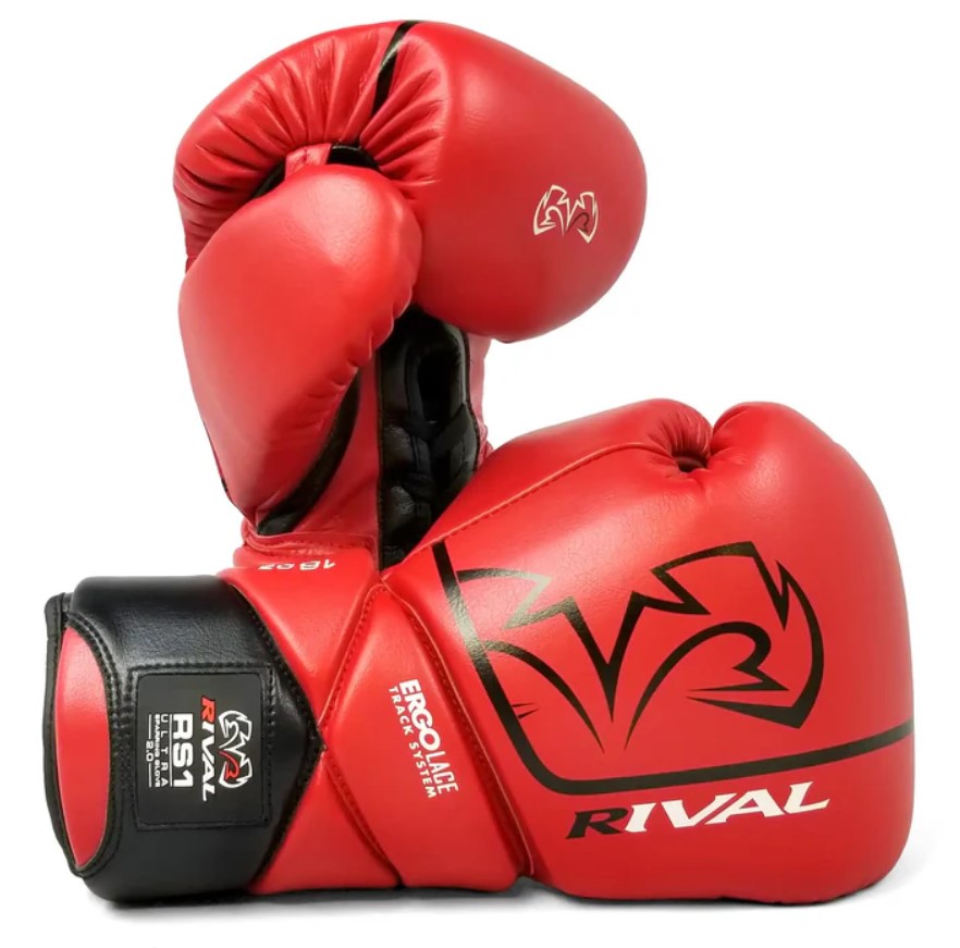 Rival Boxhandschuhe RS1 Ultra Sparring 2.0 mit Schnürung, Rot