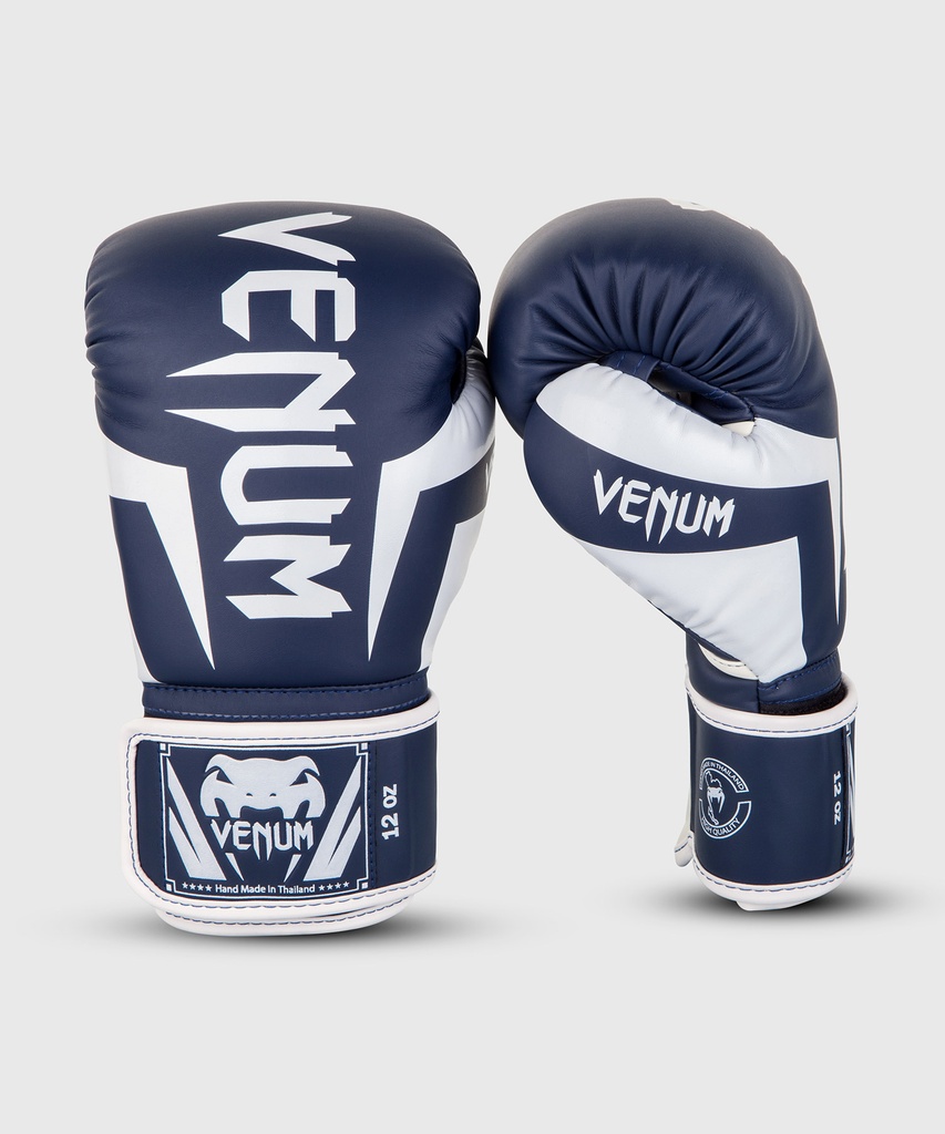 Venum Boxing Gloves Elite, Navy Blue-White