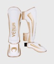 Venum Shin Guards Elite, White-Gold