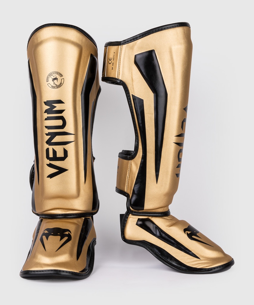 Venum Schienbeinschoner Elite, Gold-Schwarz