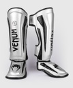 Venum Shin Guards Elite, Silver-Black