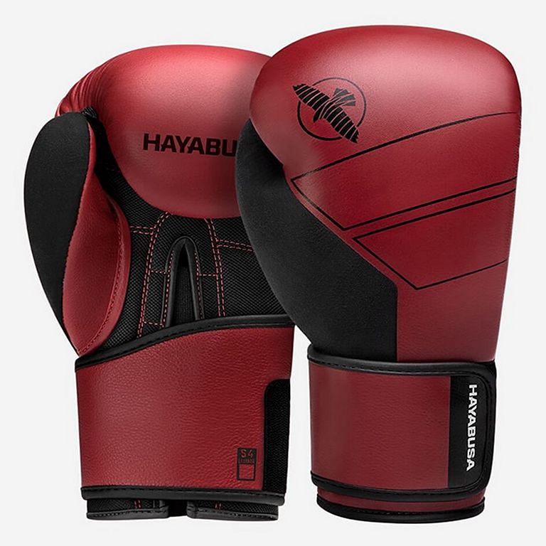 Hayabusa Boxhandschuhe S4 Leder, Rot