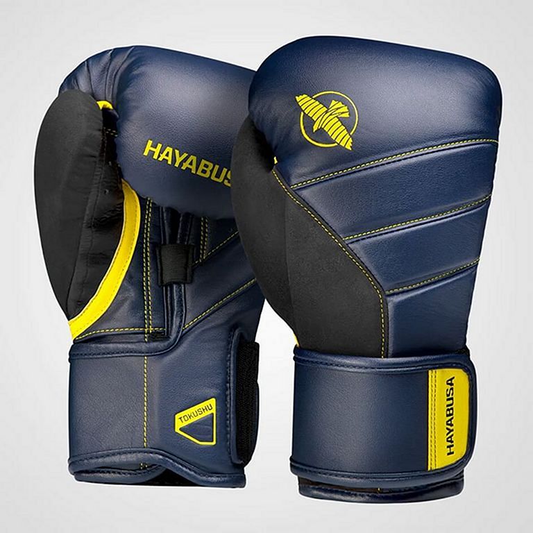 Hayabusa Boxhandschuhe T3, Marineblau-Gelb