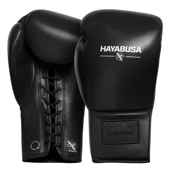 Hayabusa Boxhandschuhe Pro Sparring mit Schnürung, Schwarz