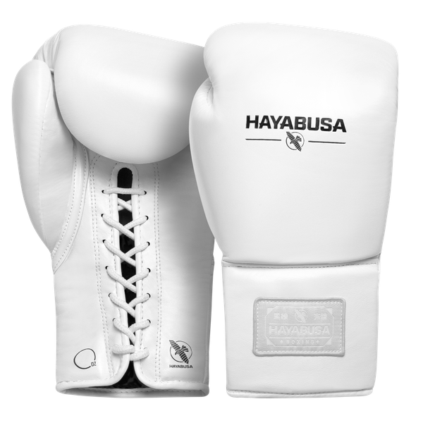 Hayabusa Boxhandschuhe Pro Sparring mit Schnürung, Weiß