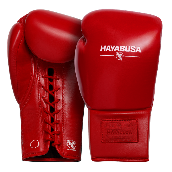 Hayabusa Boxhandschuhe Pro mit Schnürung, Rot