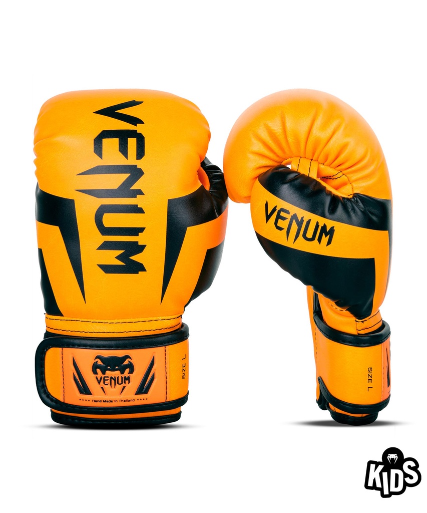 Venum Boxing Gloves Elite Kids, Neon Orange