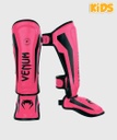 Venum Shin Guards Elite Kids, Neon Pink